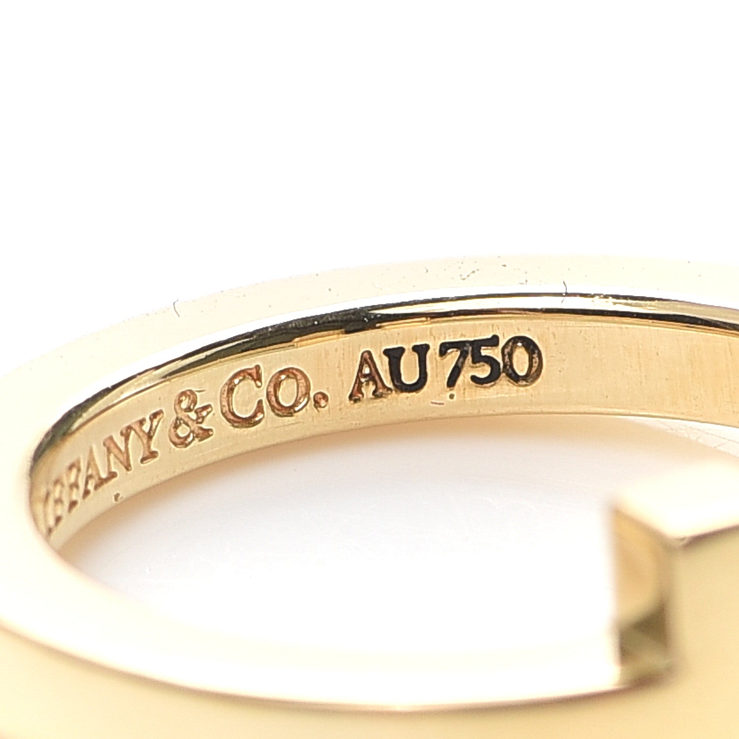 Tiffany 18K Yellow Gold T Square Ring 50 5.5 5 of 5