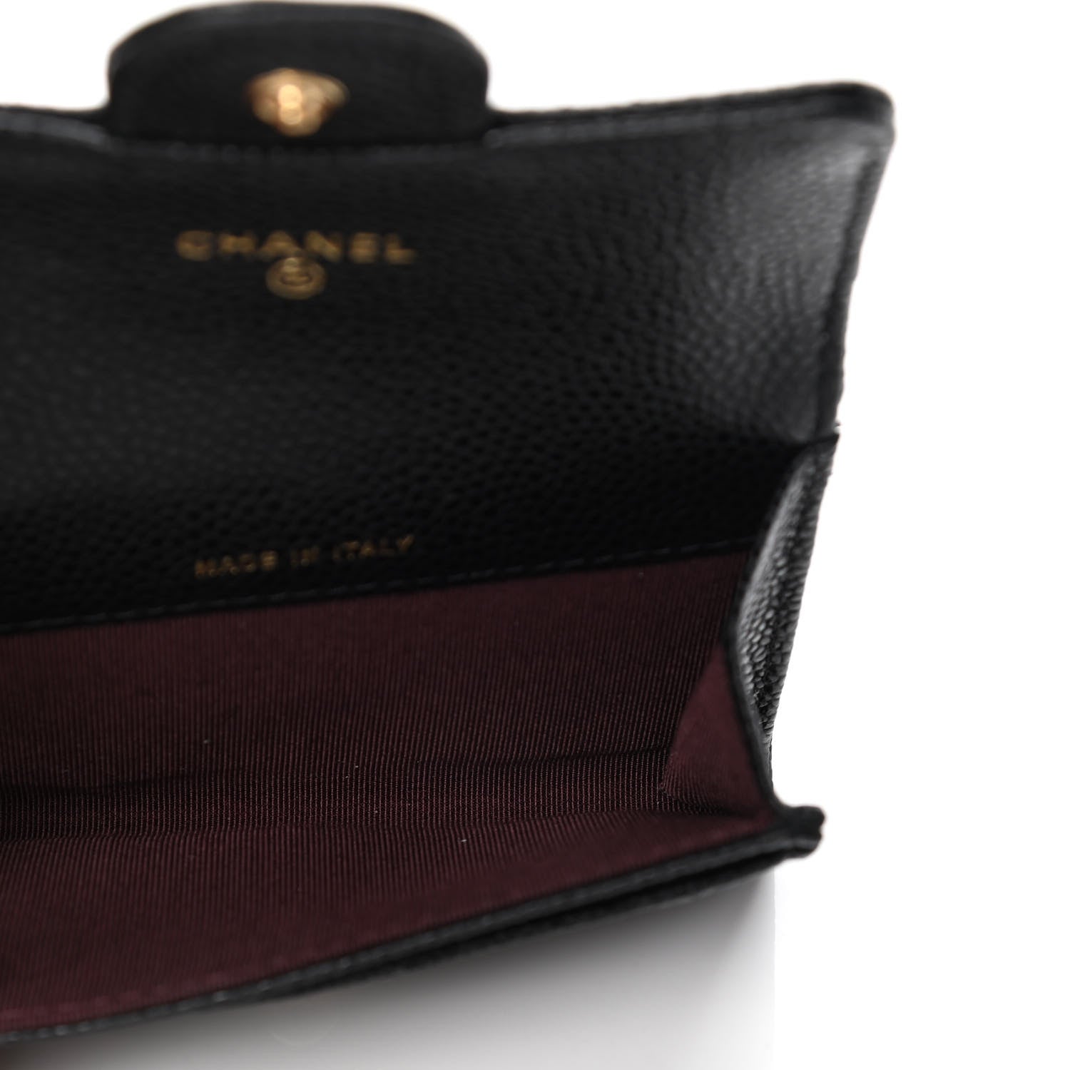 Chanel Caviar Quilted Flap Card Holder Wallet Black 4 of 4
