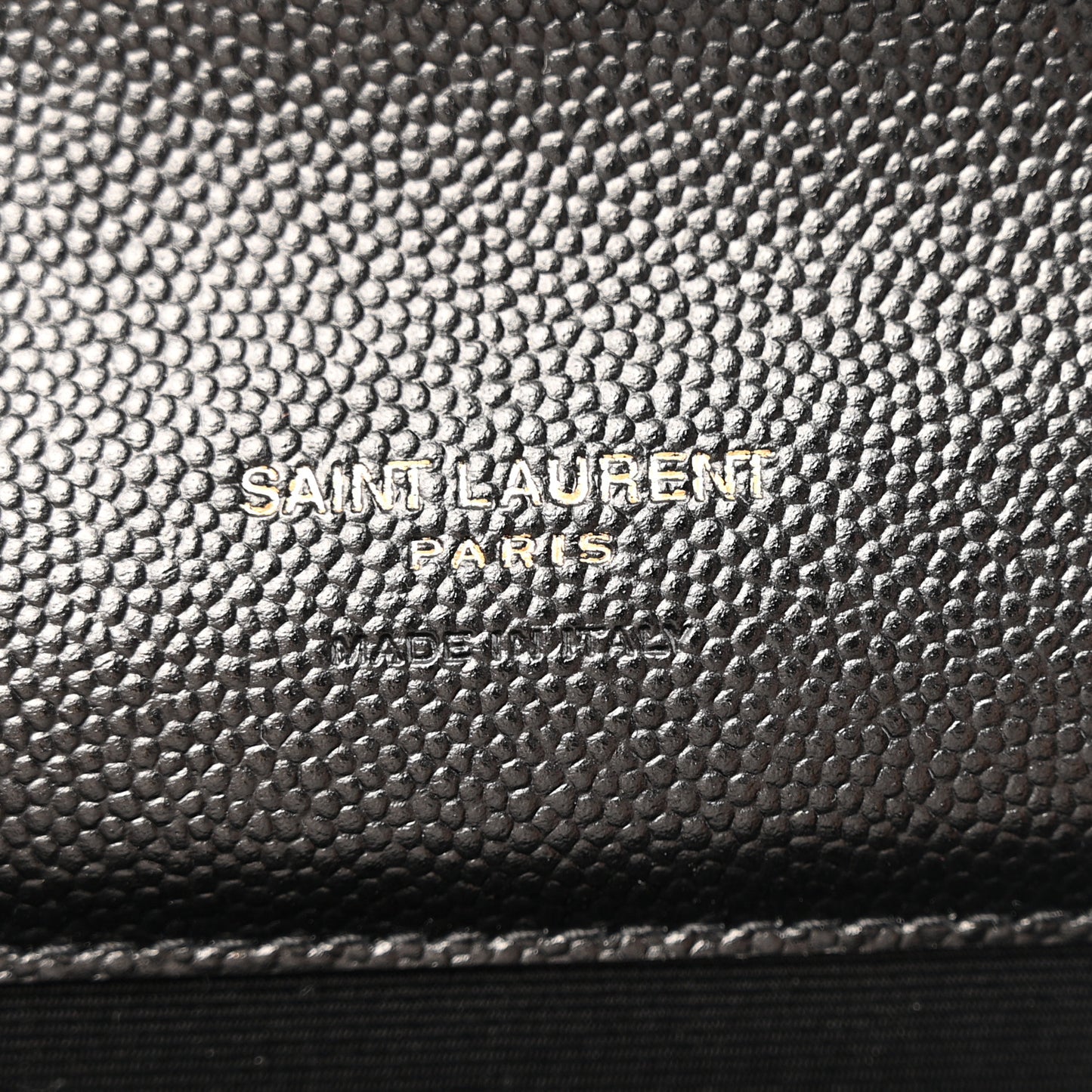 Grain De Poudre Matelasse Chevron Monogram Envelope Clutch Black