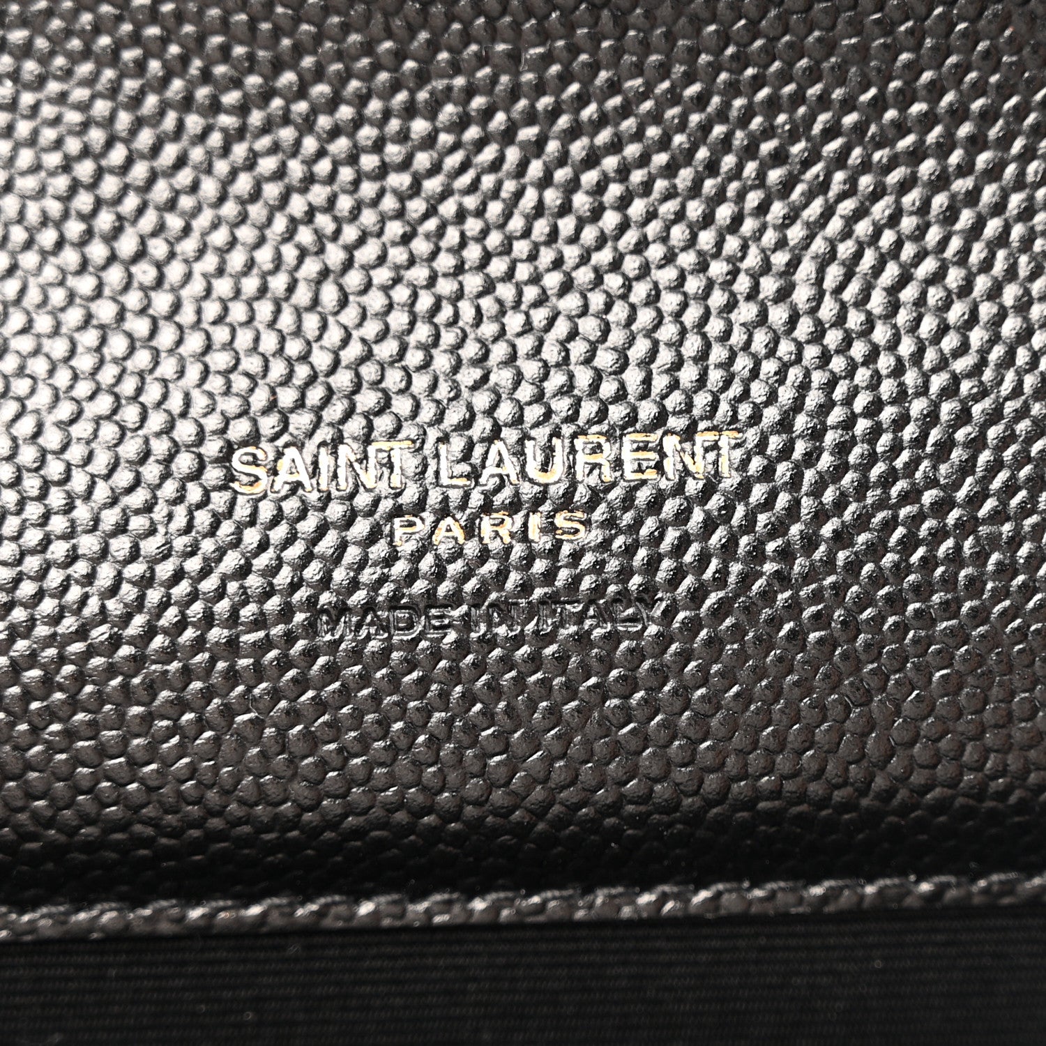 Saint Laurent Grain De Poudre Matelasse Chevron Monogram Envelope Clutch Black 6 of 10