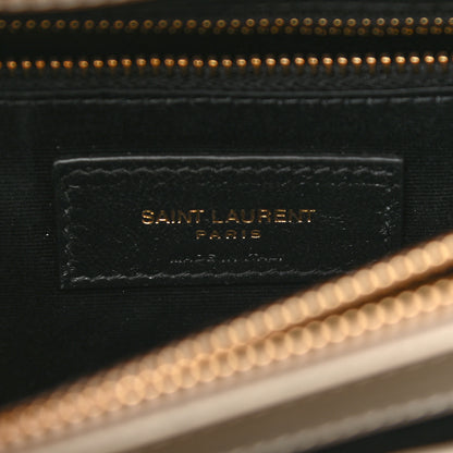 Saint Laurent Calfskin Y Quilted Monogram Medium Loulou Chain Satchel Blanc Vintage 7 of 11