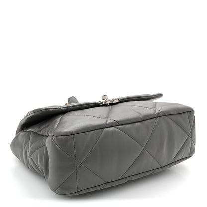 Chanel Lambskin Quilted Large Chanel 19 Flap Dark Grey 4 of 11