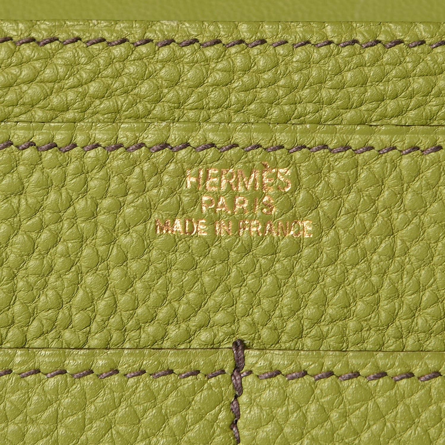 Hermes Togo Dogon Duo Wallet Vert Anis 8 of 13