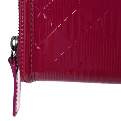 Burberry Patent Check Embossed Large Zip Around Wallet Raspberry Sorbet 11 of 12