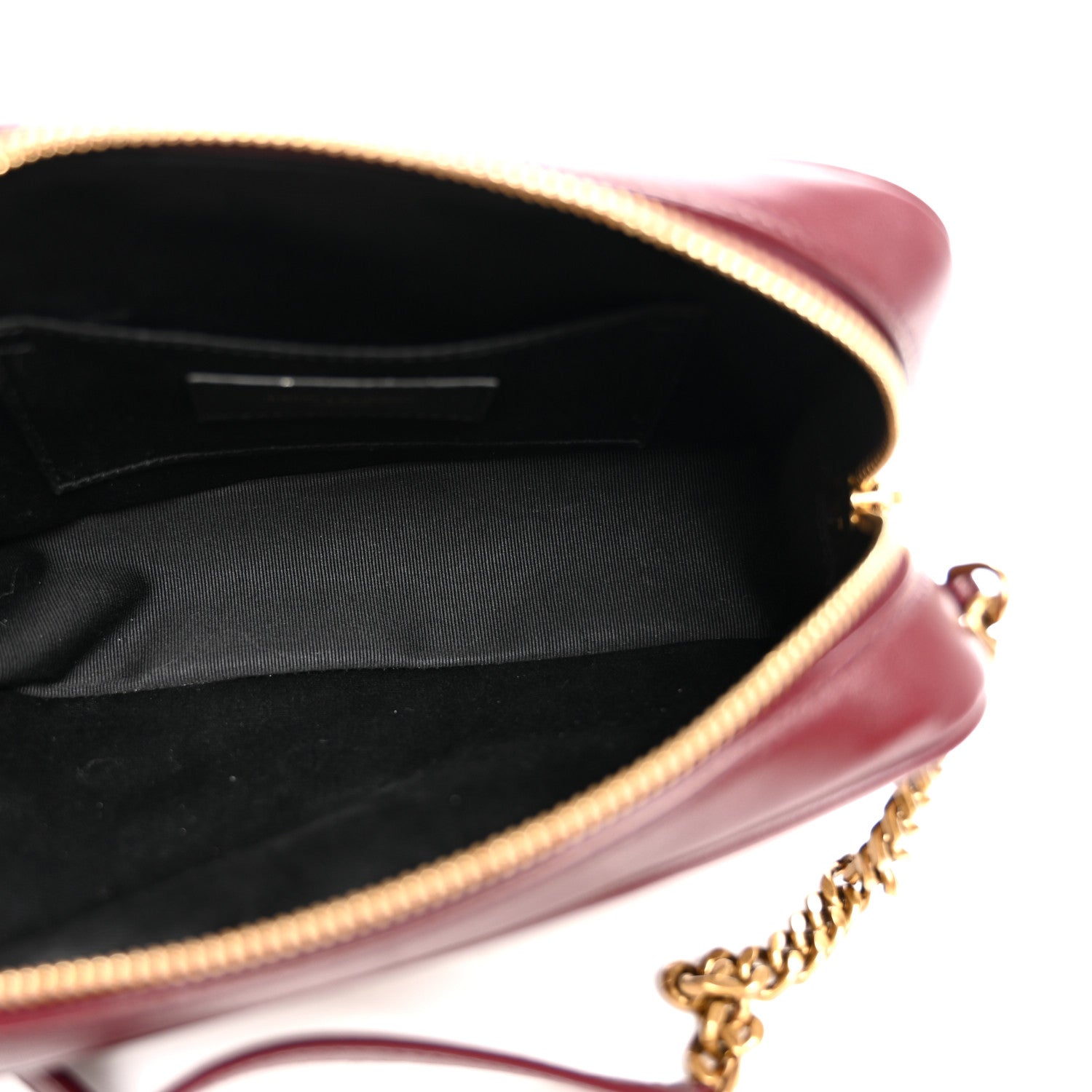 Saint Laurent Lambskin Chevron Quilted Mini Loulou Camera Bag  Rouge Cabernet 5 of 10