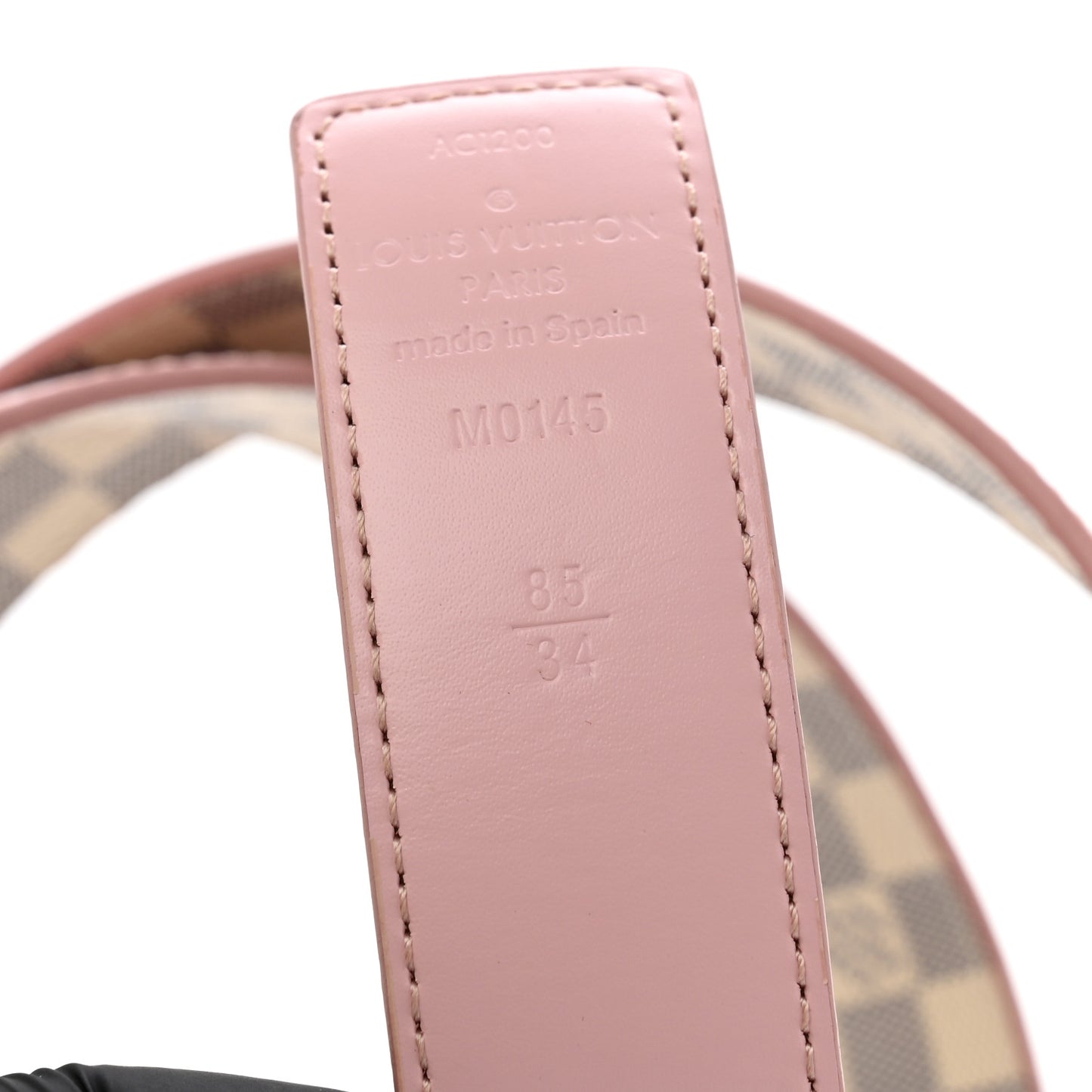 Damier Azur 30mm LV Initiales Reversible Belt 85 34 Pink