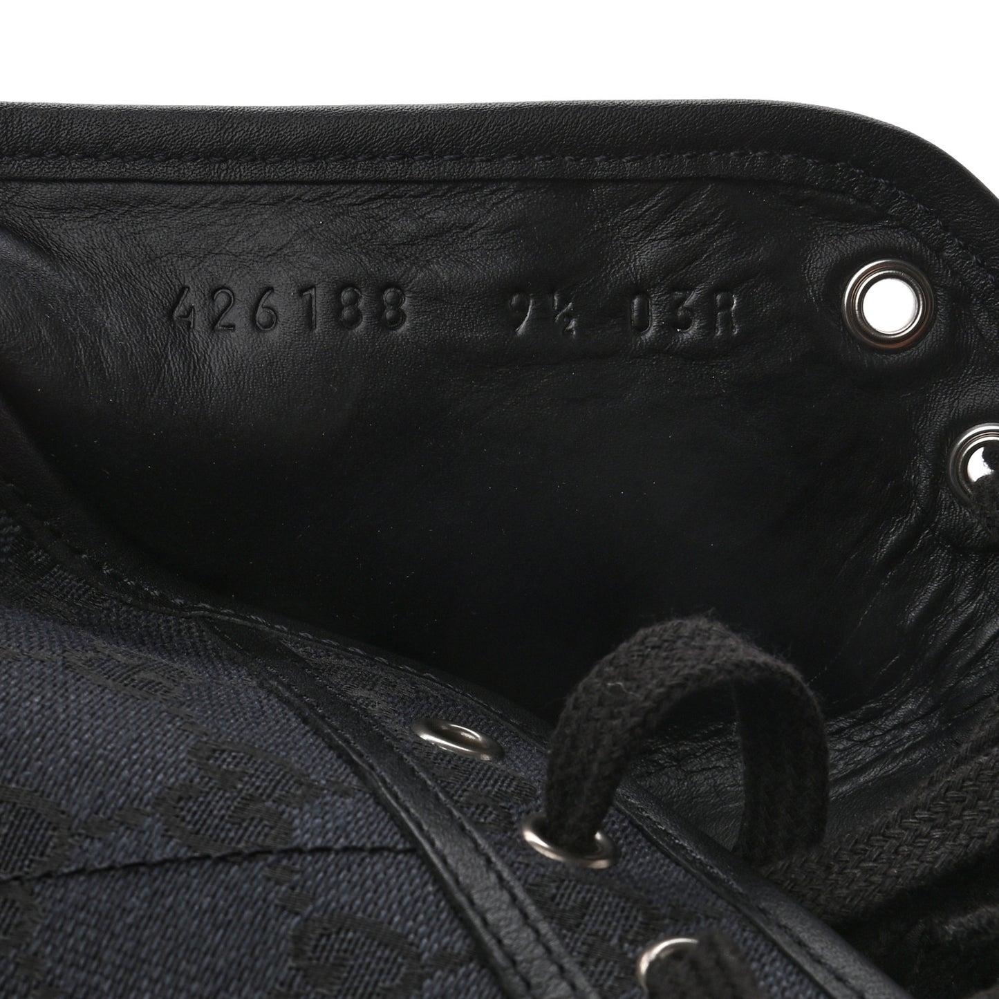 Monogram Mens High Top Sneakers 9.5 Black