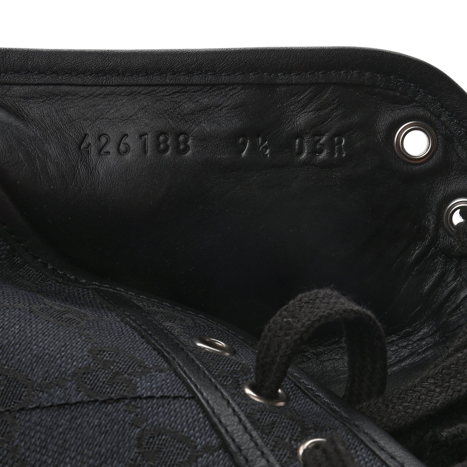 Gucci Monogram Mens High Top Sneakers 9.5 Black 8 of 8