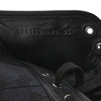 Gucci Monogram Mens High Top Sneakers 9.5 Black 8 of 8