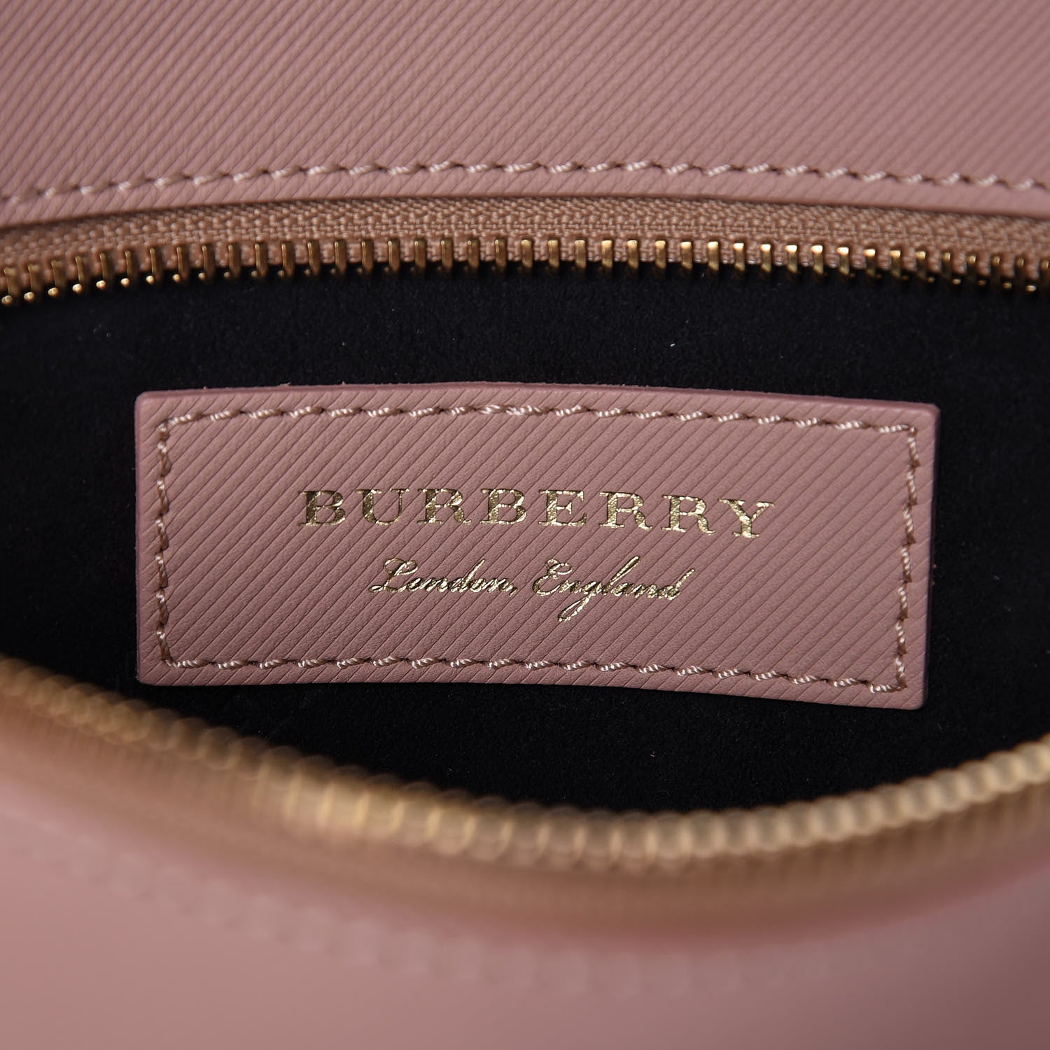 Burberry Trench Calfskin Medium Zip Lock Pouch Ash Rose Pale Clementine 6 of 10