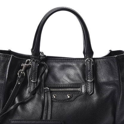 Balenciaga Calfskin Papier Mini A4 Zip Around Tote Black 9 of 9