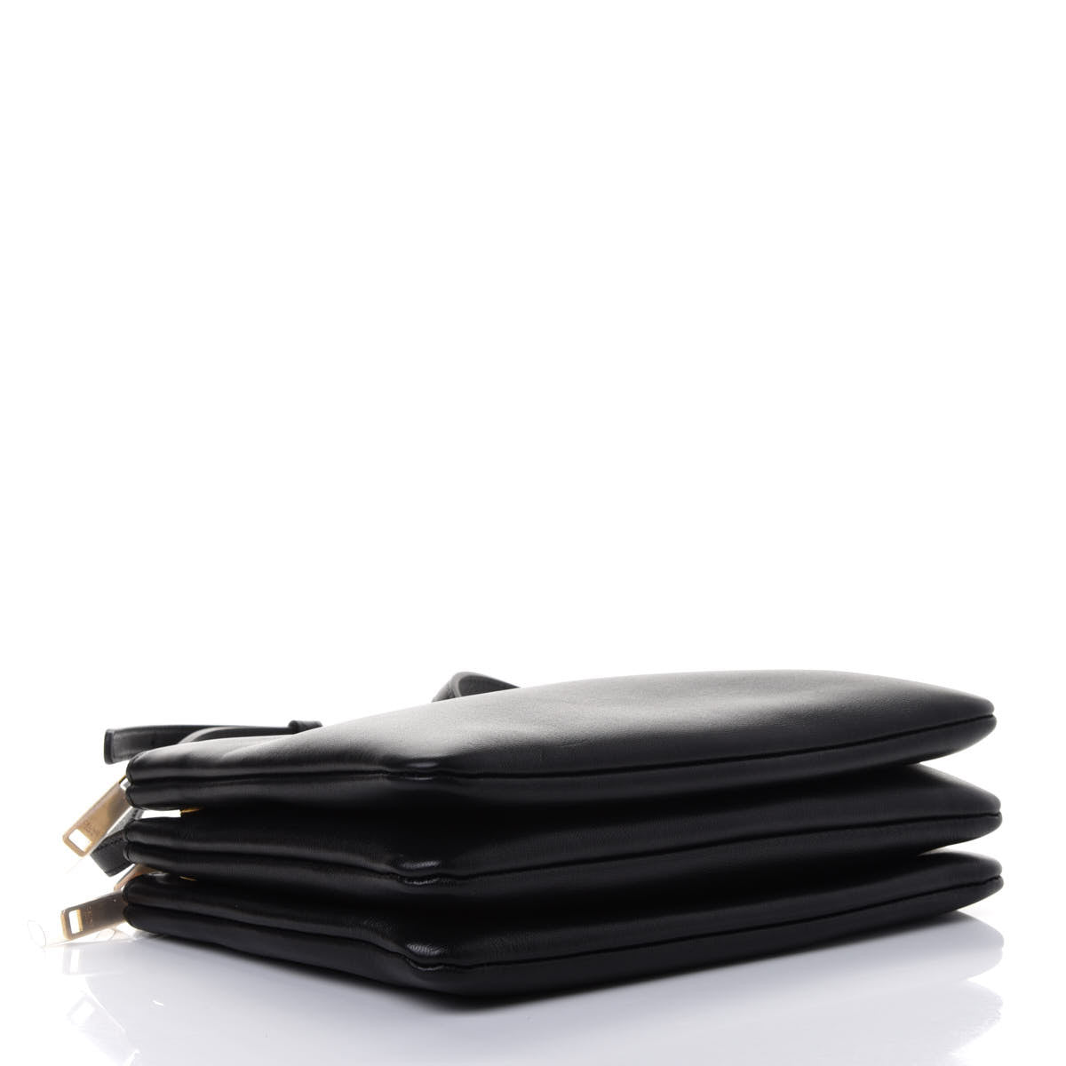 Lambskin Small Trio Crossbody Bag Black