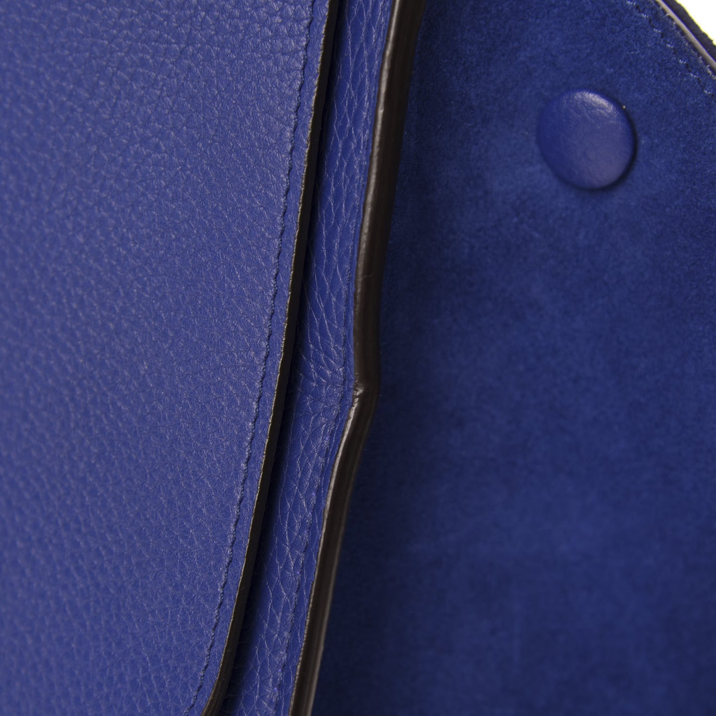 Drummed Calfskin Suede Small Trapeze Indigo
