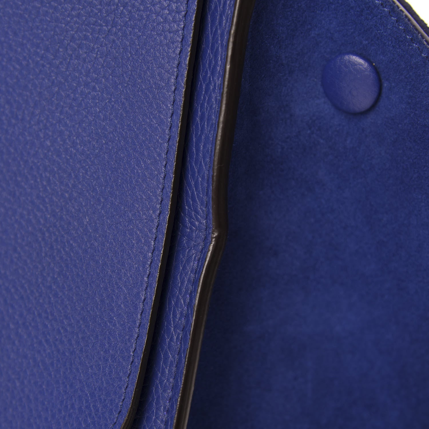 Celine Drummed Calfskin Suede Small Trapeze Indigo 9 of 11