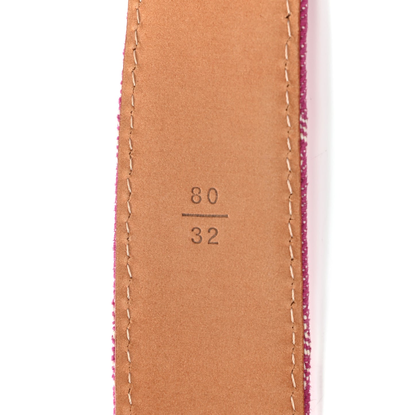 Denim Monogram Belt 80 32 Fuchsia