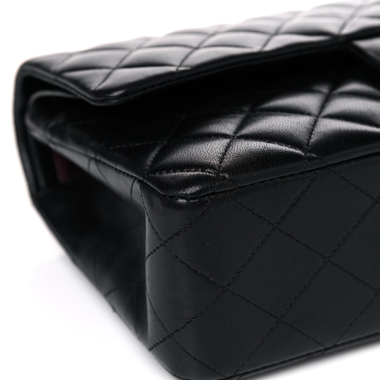 Chanel Lambskin Quilted Medium Double Flap Black 9 of 16