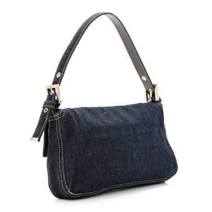 Fendi Denim Baguette Blue 3 of 12