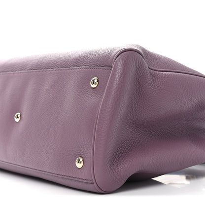 Gucci Pebbled Calfskin Medium Bamboo Shopper Tote Purple 10 of 10