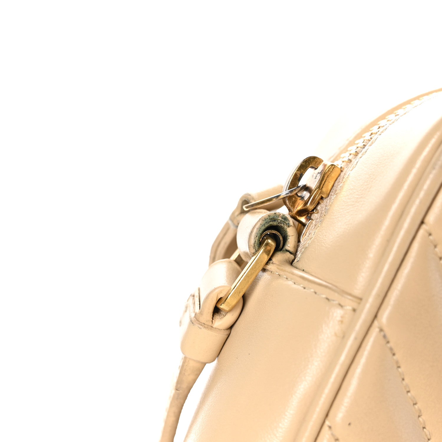Saint Laurent Calfskin Matelasse Monogram Lou Camera Bag Dark Beige 12 of 19