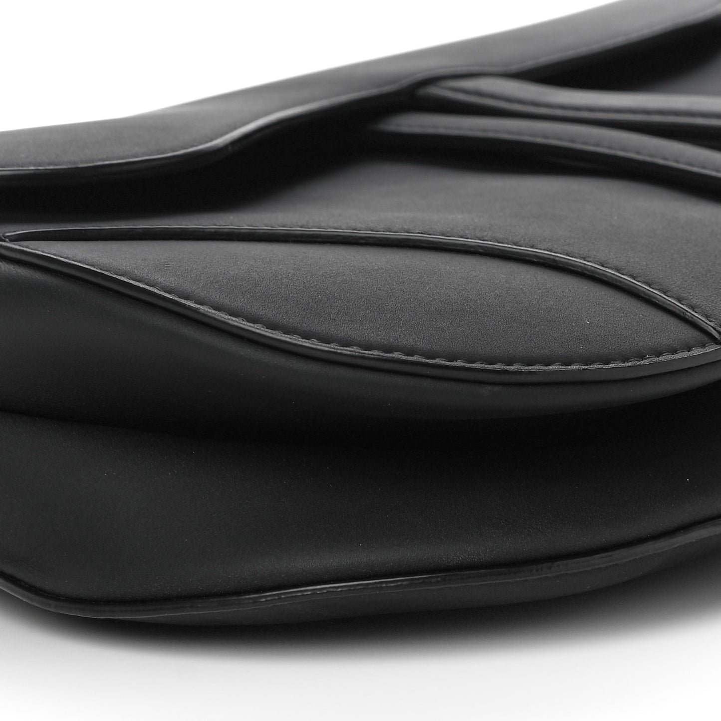 Ultra Matte Calfskin Saddle Bag Black