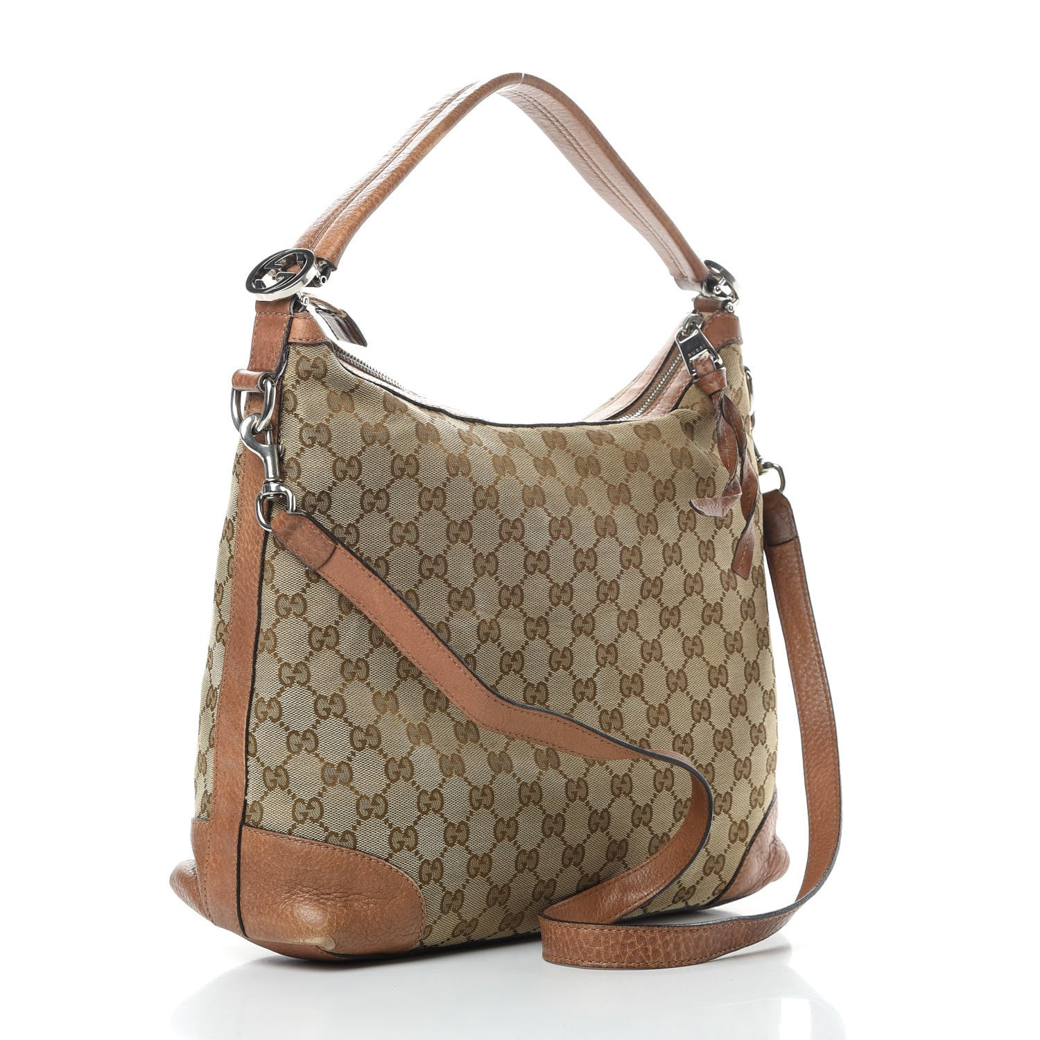 Gucci Monogram Old Libeccio Small Miss GG Hobo Beige Ebony Light Brown 3 of 19