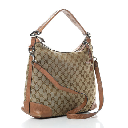 Gucci Monogram Old Libeccio Small Miss GG Hobo Beige Ebony Light Brown 3 of 19