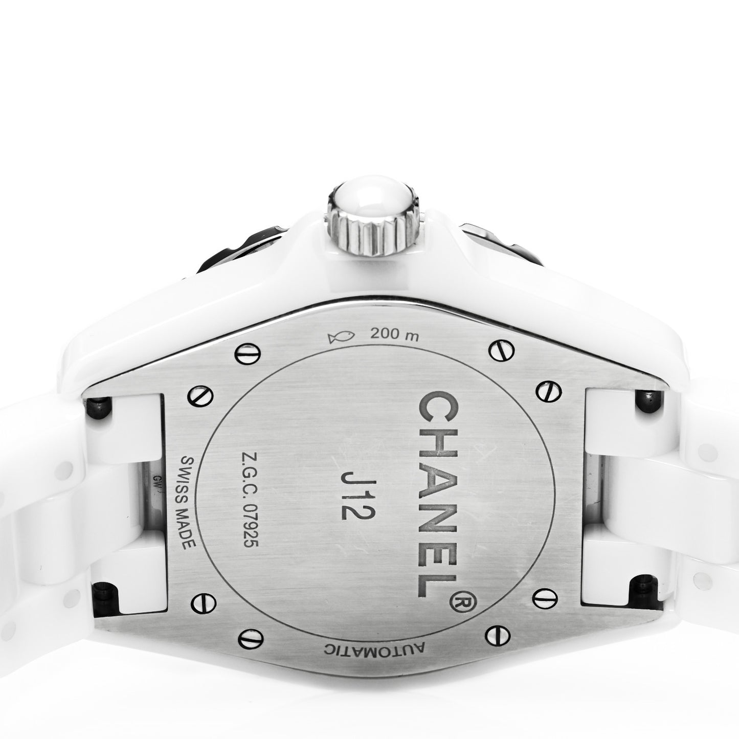 Stainless Steel Ceramic 38mm J12 Automatic Watch White