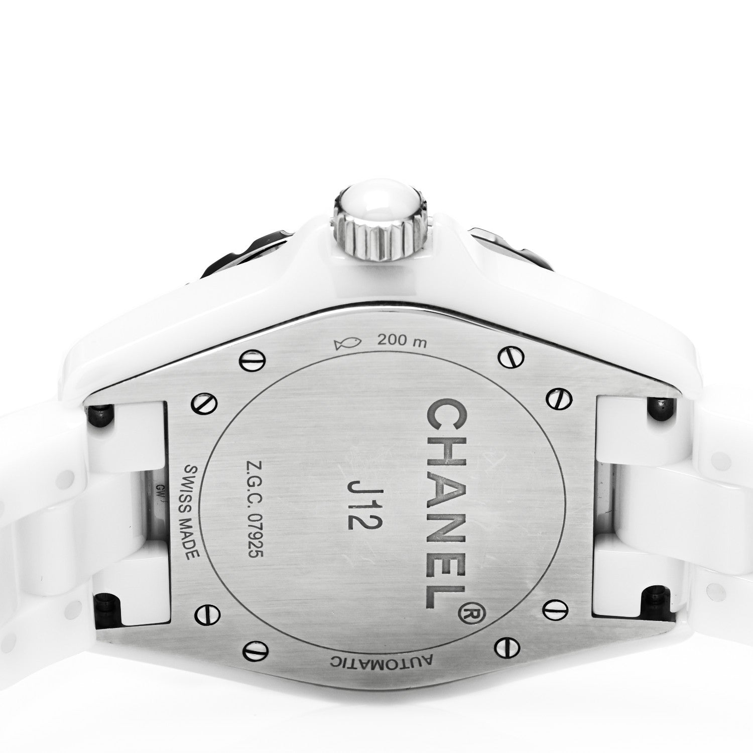 Chanel Stainless Steel Ceramic 38mm J12 Automatic Watch White 4 of 4
