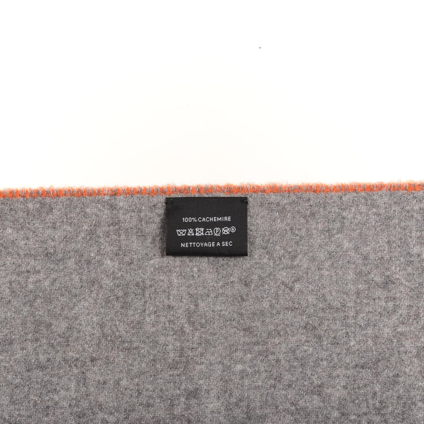 Cashmere Casaque Chevron Muffler Geranium Gris Flanelle