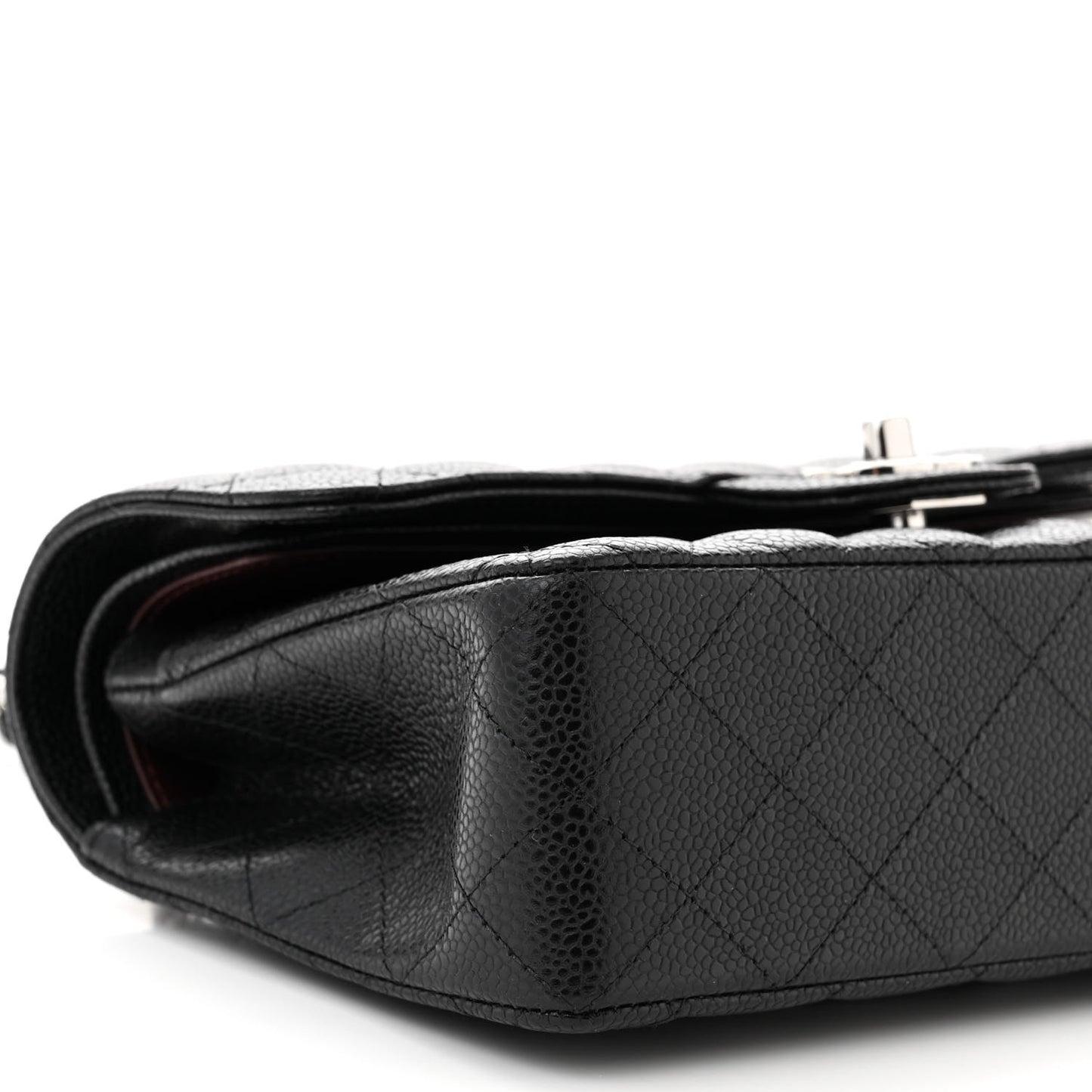 Caviar Quilted Small Double Flap Black