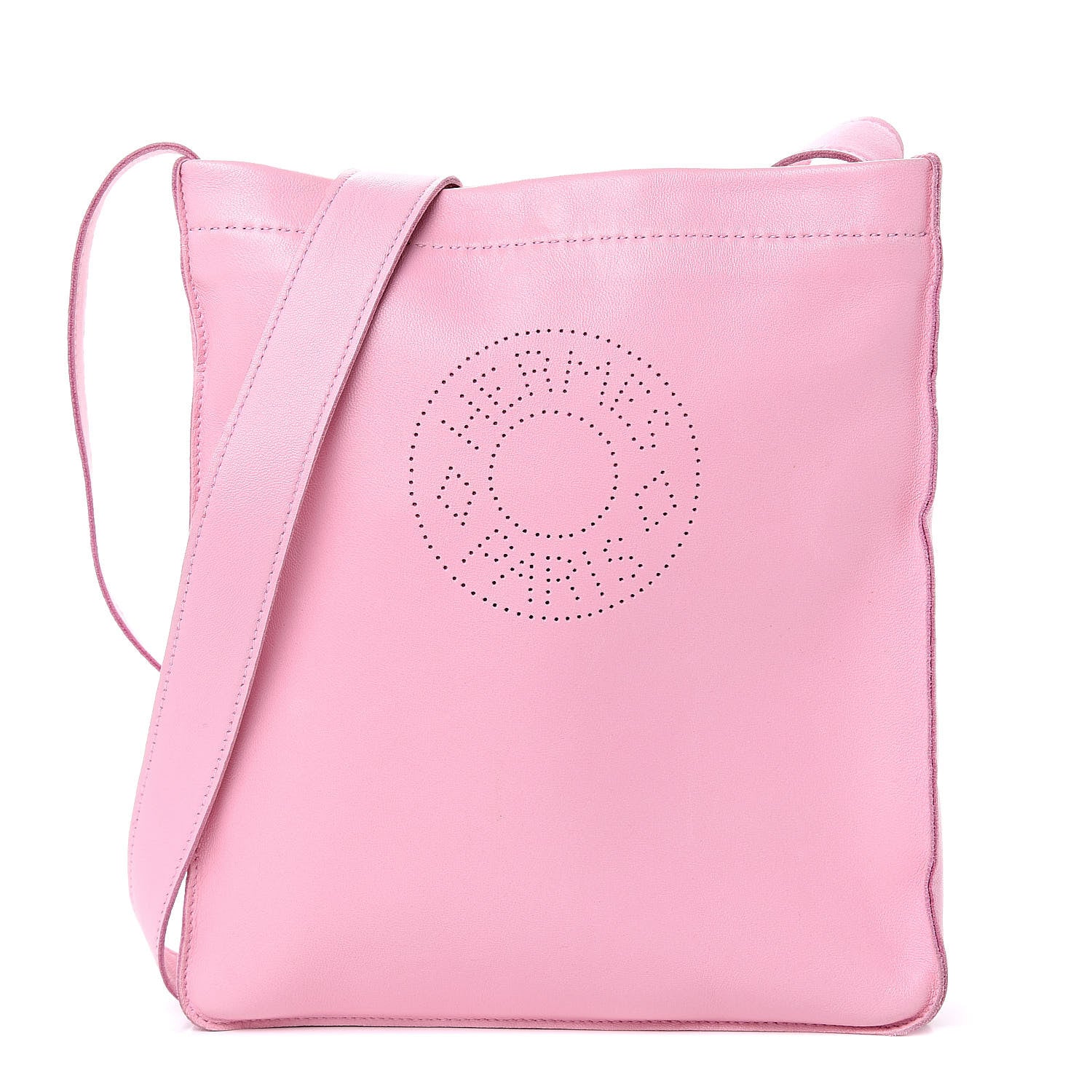 Hermes Lambskin Clou De Selle Pouch Petal Pink 1 of 10