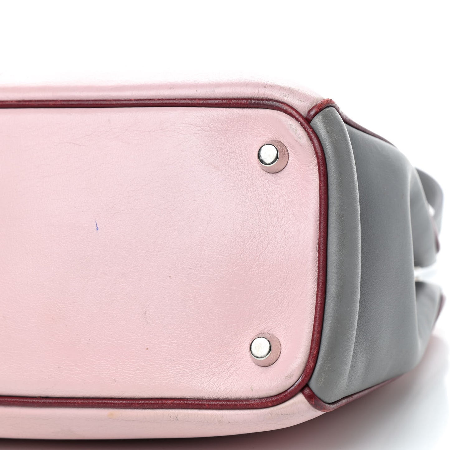 Smooth Calfskin Medium Tri-Color Diorissimo Tote Pink Grey Burgundy