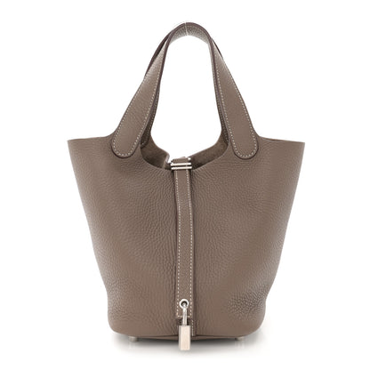 Hermes Taurillon Clemence Picotin Lock 18 PM Etoupe 1 of 11