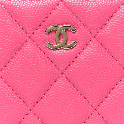 Chanel Caviar Quilted Small Vanity Case With Chain Pink 7 of 10
