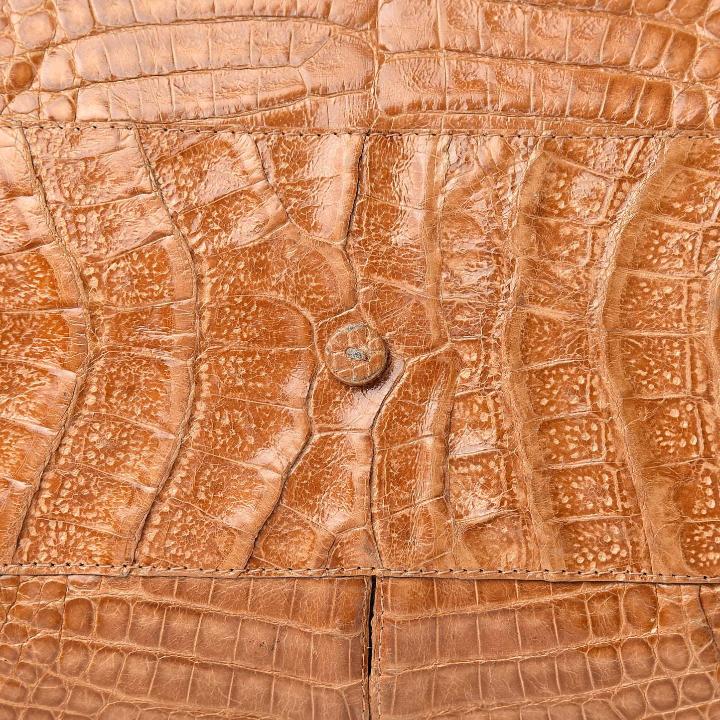 Crocodile Top Handle Tote Brown