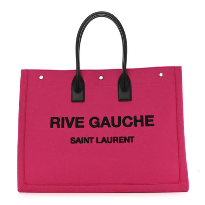 Saint Laurent Wool Rive Gauche Tote Fuchsia 1 of 9