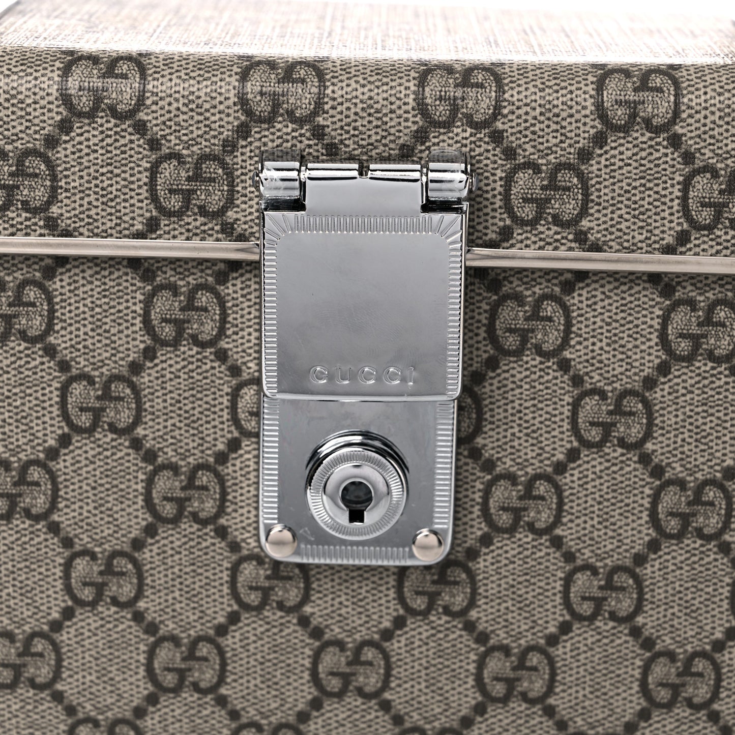 GG Supreme Monogram Globe-Trotter Beauty Case Brown