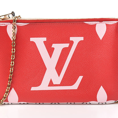 Louis Vuitton Monogram Giant Double Zip Pochette Rouge 11 of 11