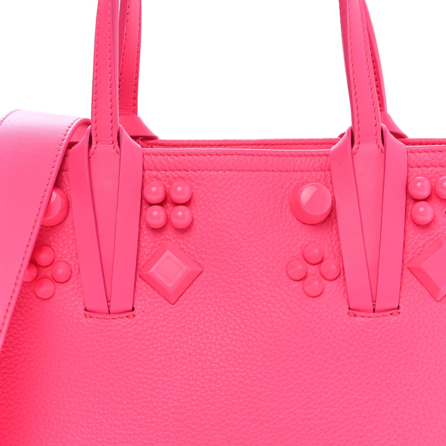 Calfskin Empire Spike Studded Mini East West Cabata Tote Poupidou