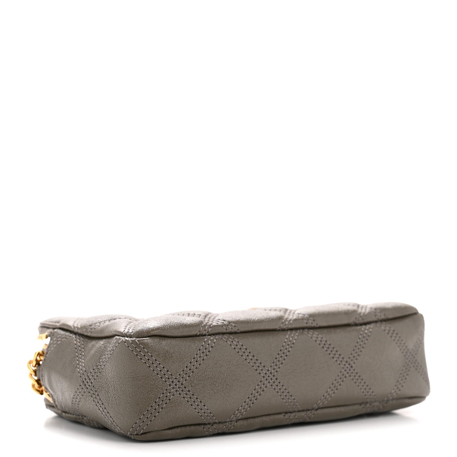 Saint Laurent Grained Lambskin Quilted Mini Becky Double Zip Bag Taupe 4 of 13