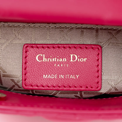 Christian Dior Lambskin Cannage Mini Lady Dior Fuchsia 6 of 10