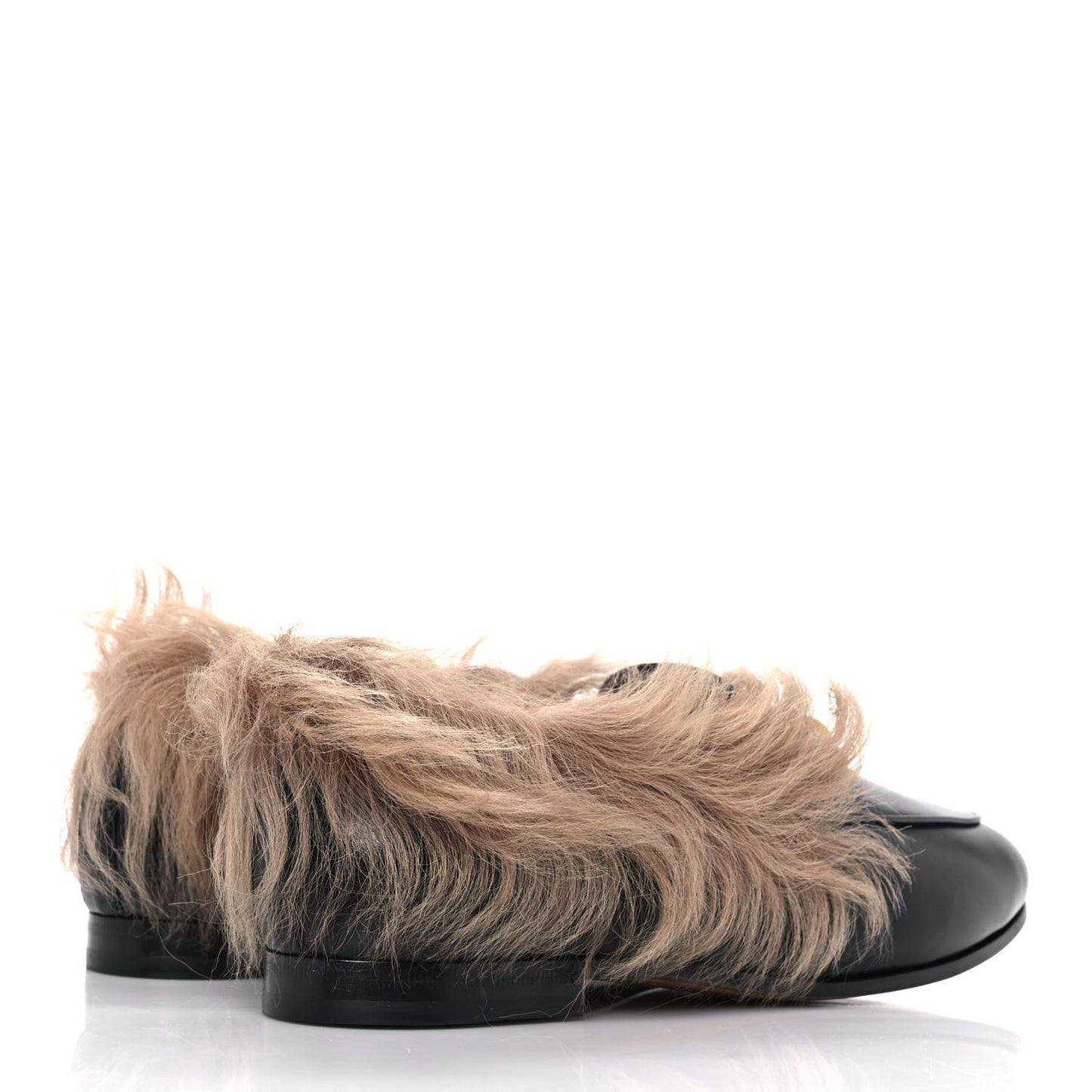 Malaga Kid Fur Womens Jordaan Loafers 38 Black Natural