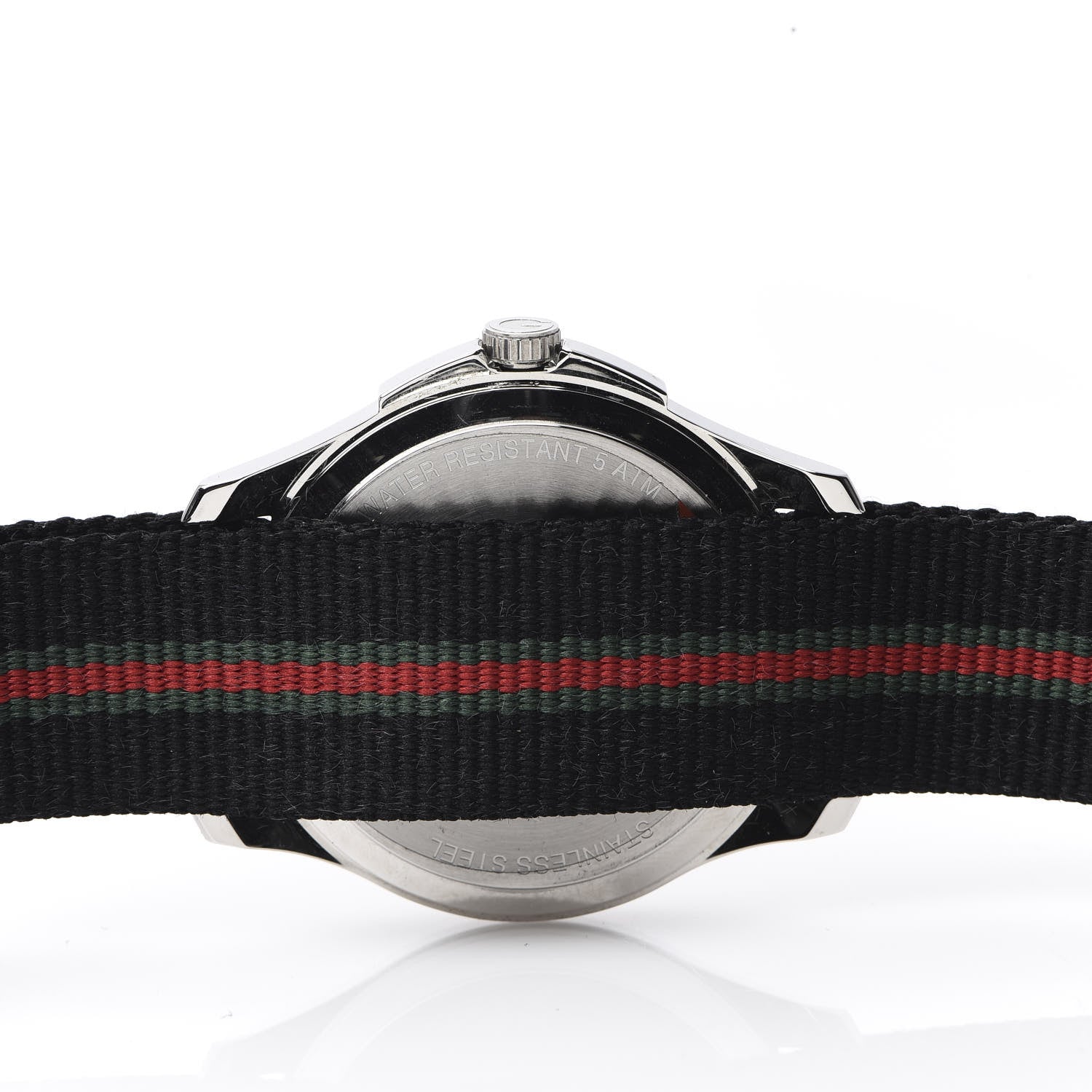 Gucci Stainless Steel Nylon 40mm G-Timeless Web Quartz Watch Black 5 of 7