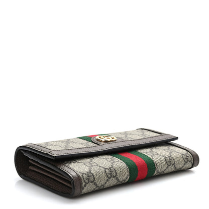 Gucci GG Supreme Monogram Web Ophidia Continental Wallet Brown 4 of 7