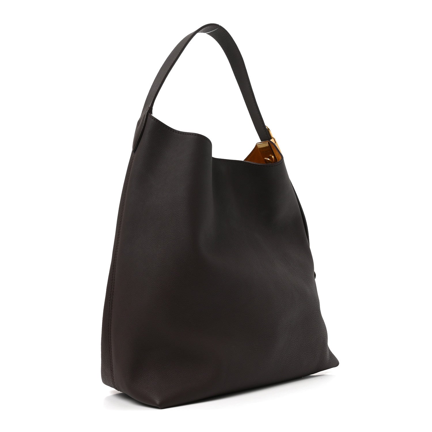 Louis Vuitton Grained Calfskin Low Key Hobo MM Chocolate 3 of 9