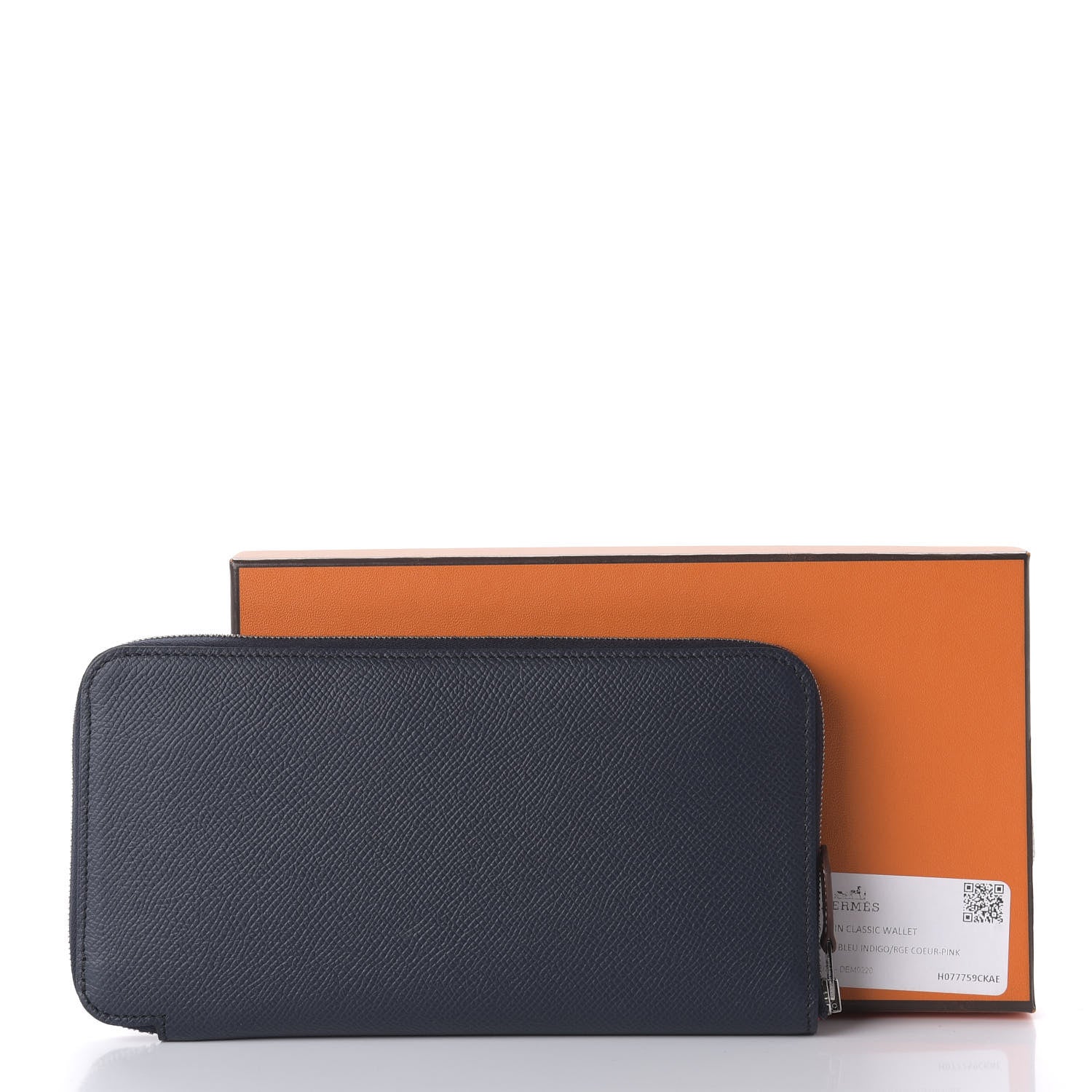 Hermes Epsom Silk'In Wallet Bleu Indigo Rouge De Coeur 10 of 10