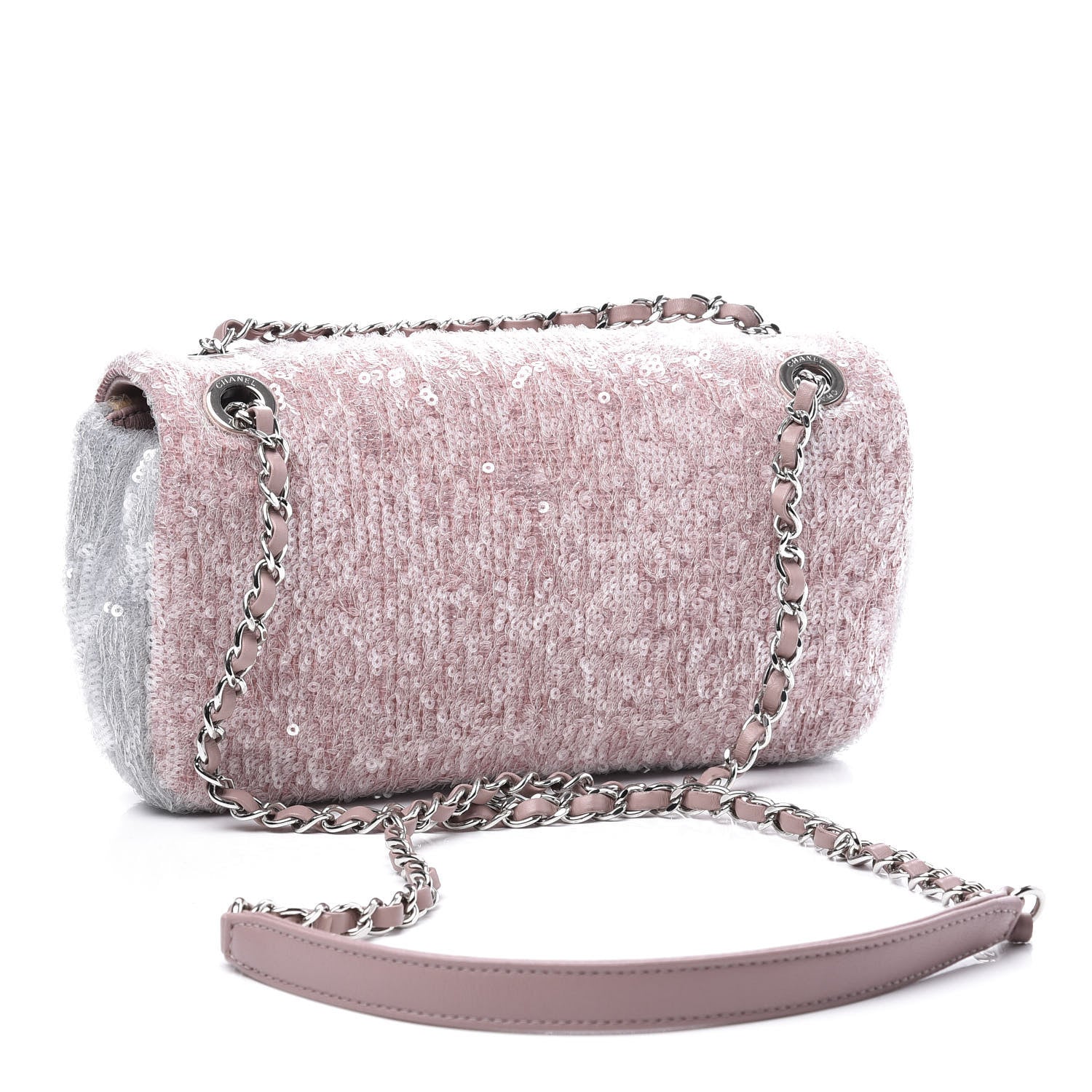 Chanel Sequin Mini Waterfall Flap Pink Blue Yellow 2 of 9