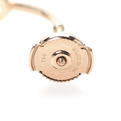 Hermes 18K Rose Gold Diamond Chaine d'Ancre Enchainee Hoop Earrings 4 of 6