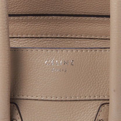 Celine Pebbled Calfskin Micro Luggage Taupe 7 of 9