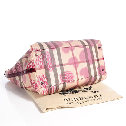 Burberry Nova Check Heart Gracie Diaper Tote Berry Red 5 of 11